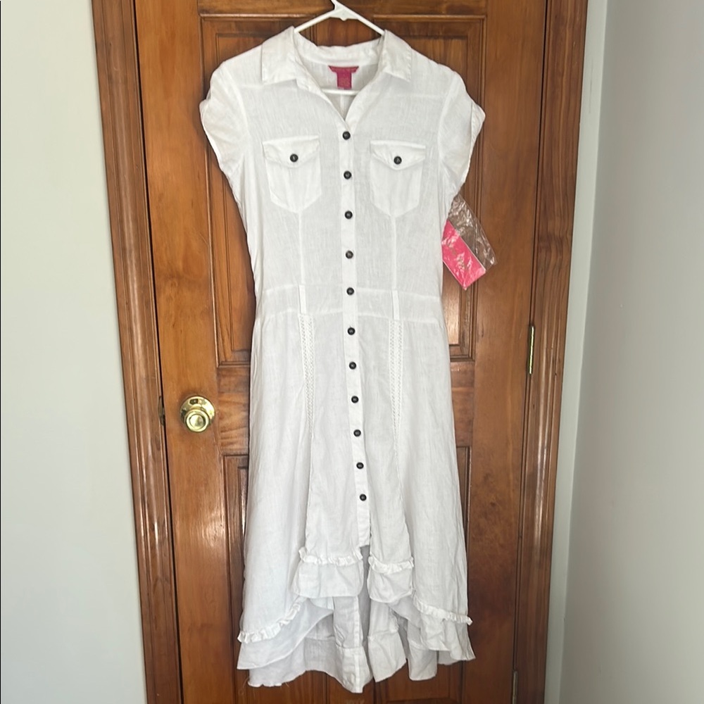 Sunny Leigh High Low Madame Butterfly White Dress